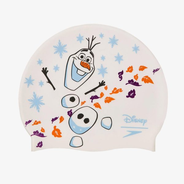 Шапочка Speedo FROZEN 2 OLAF SLOGAN CAP JU WHITE/BLUE