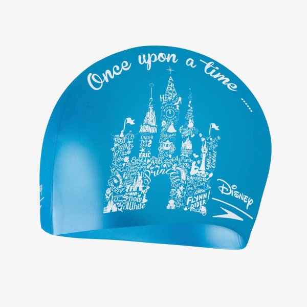 Детская шапочка Speedo SLOGAN PRT CAP JU BLUE/WHITE
