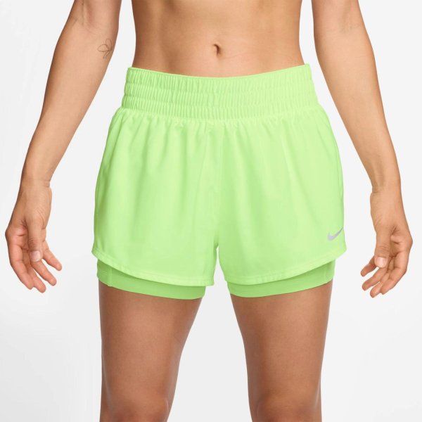 Женские шорты NIKE W NK ONE DF MR 3IN 2N1 SHORT