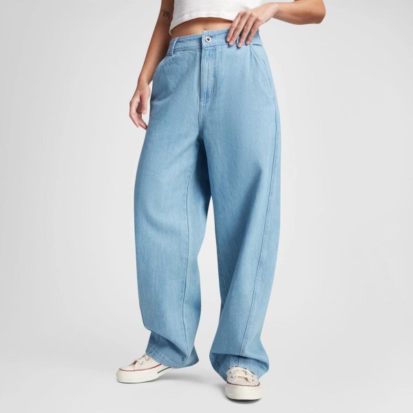 Жіночі штани CONVERSE WOVEN DENIM BARREL PANT