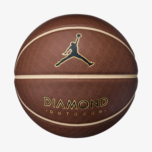 Мяч баскетбольный JORDAN DIAMOND OUTDOOR 8P DEFLATED LOTUS/SESAME/METALLIC GOLD/BLACK 07