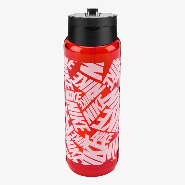 Бутылка NIKE TR RENEW RECHARGE STRAW BOTTLE 24 OZ GRAPHIC SAFETY ORANGE/BLACK/WHITE/WHITE 24OZ