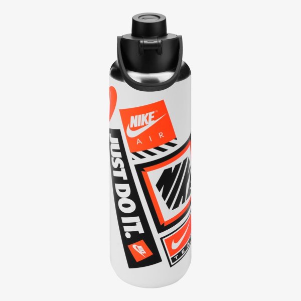 Бутылка NIKE SS RECHARGE CHUG BOTTLE 32 OZ GRAPHIC WHITE/BLACK/SAFETY ORANGE 32OZ