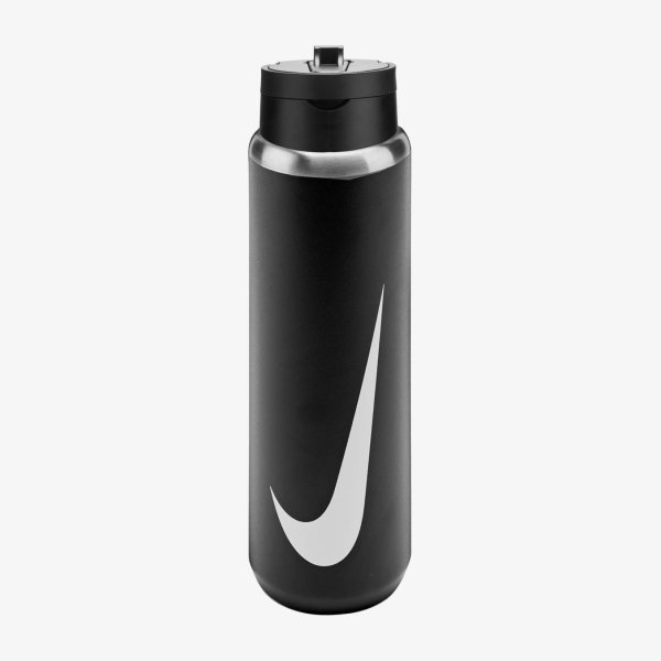 Бутылка NIKE SS RECHARGE STRAW BOTTLE 24 OZ RFSH BLACK/BLACK/WHITE 24OZ