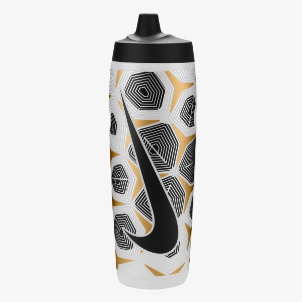 Бутылка NIKE REFUEL BOTTLE 24 OZ GRAPHIC CLEAR/BLACK/FLT GOLD/FLT SILVER/BLACK 24OZ