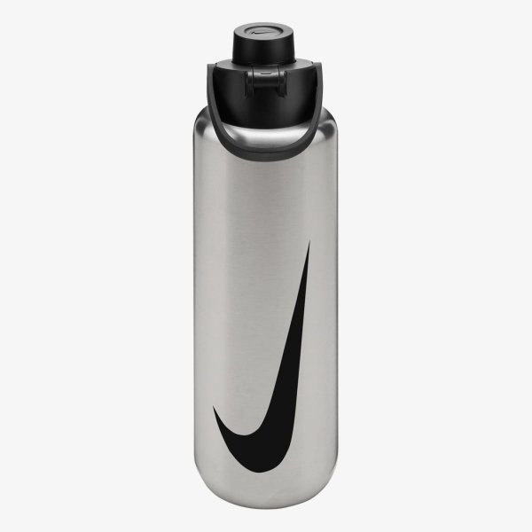 Бутылка NIKE SS RECHARGE CHUG BOTTLE 32 OZ RFSH BRUSHED STAINLESS STEEL/BLACK/BLACK 32OZ