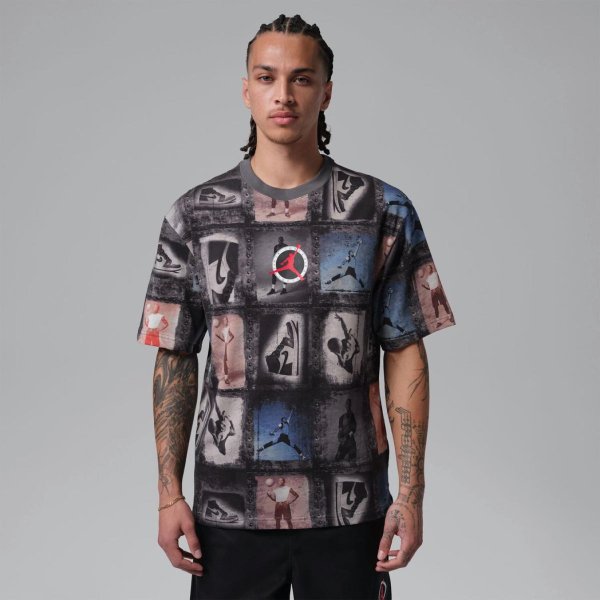 Чоловіча футболка JORDAN M J FLT CLB AOP SS CREW