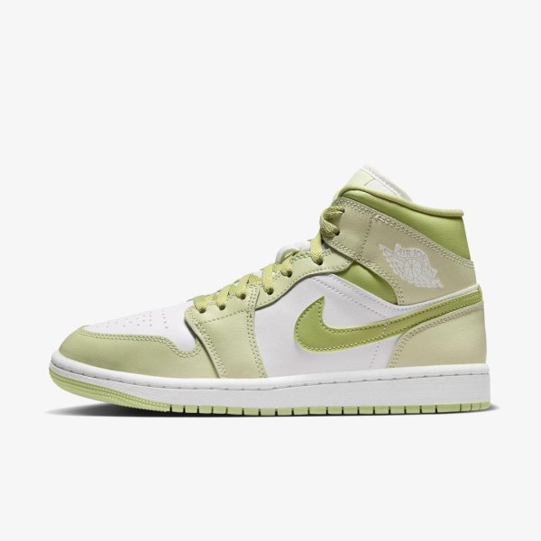 Женские кроссовки WMNS AIR JORDAN 1 MID OLIVE AURA