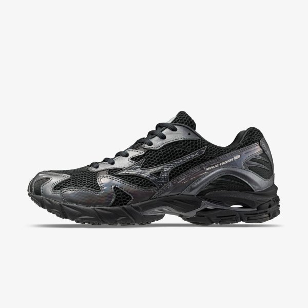 Мужские кроссовки MIZUNO WAVE RIDER 10 Y2K PACK BLACK SAND / METALLIC GRAY