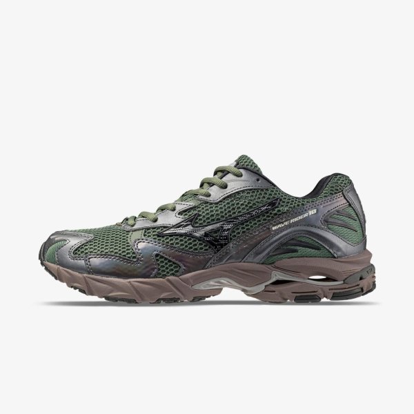 Мужские кроссовки MIZUNO WAVE RIDER 10 Y2K PACK AGAVE GREEN / BLACK SAND