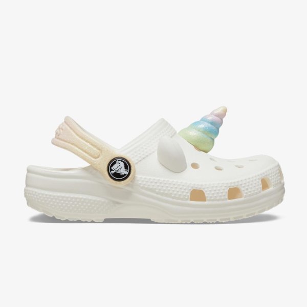 Детские тапочки CROCS CLASSIC CLOG IAM RAINBOW UNICORN CHALK (TD)