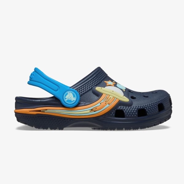 Детские тапочки CROCS CLASSIC CLOG UFO LIGHTS NAVY (TD)
