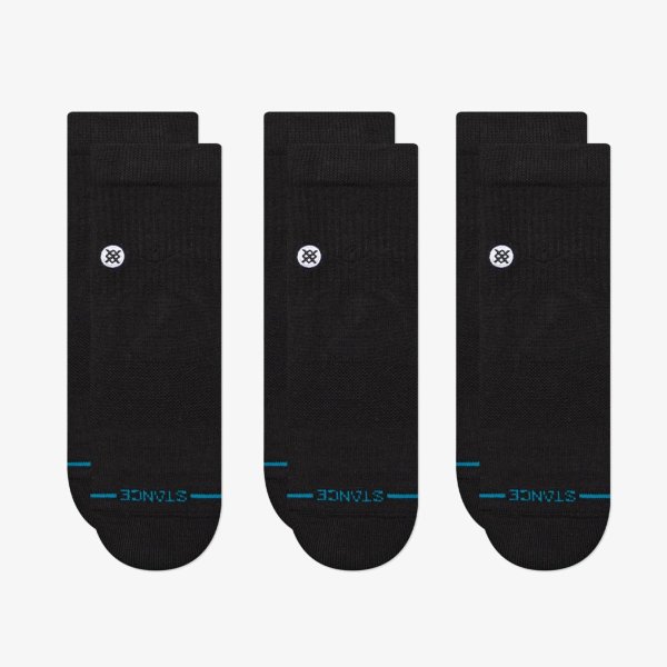 Носки STANCE ICON QUARTER 3 PACK BLACK