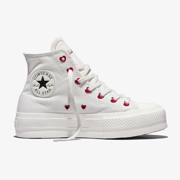Жіночі кеди CONVERSE CHUCK TAYLOR ALL STAR LIFT PLATFORM HI VALENTINE'S DAY VINTAGE WHITE
