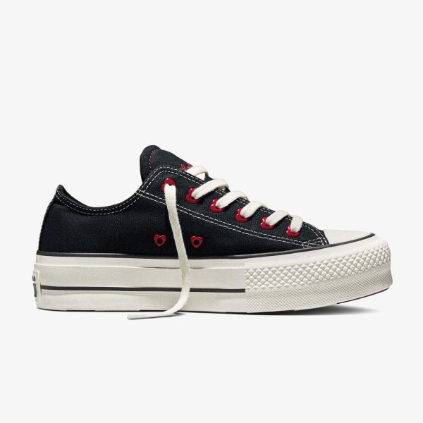 Жіночі кеди CONVERSE CHUCK TAYLOR ALL STAR LIFT PLATFORM OX VALENTINE'S DAY BLACK