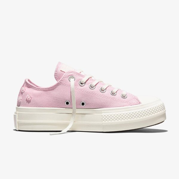 Женские кеды CONVERSE CHUCK TAYLOR ALL STAR LIFT OX BEADS PINK / MILK