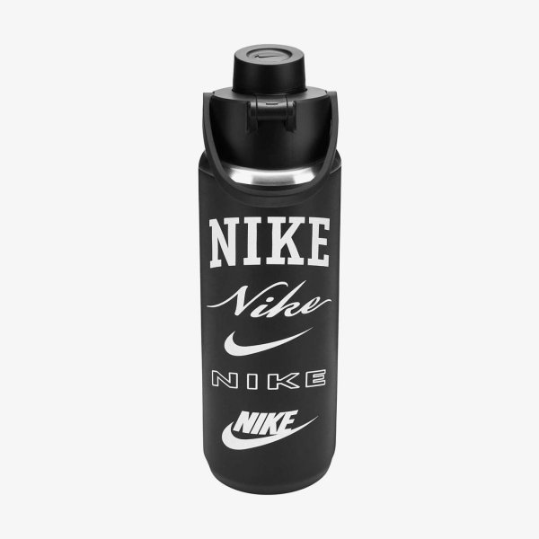 Бутылка NIKE SS RECHARGE CHUG BOTTLE 24 OZ GRAPHIC BLACK/BLACK/WHITE/WHITE 24OZ