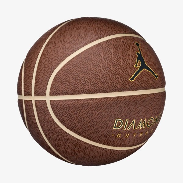 М'яч баскетбольний JORDAN DIAMOND OUTDOOR 8P DEFLATED LOTUS/SESAME/METALLIC GOLD/BLACK 07