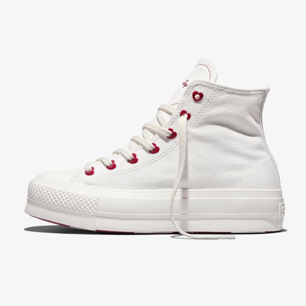 Жіночі кеди CONVERSE CHUCK TAYLOR ALL STAR LIFT PLATFORM HI VALENTINE'S DAY VINTAGE WHITE