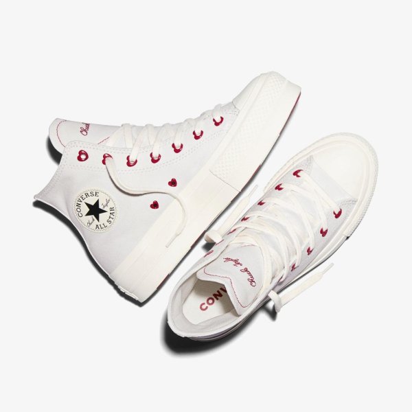 Жіночі кеди CONVERSE CHUCK TAYLOR ALL STAR LIFT PLATFORM HI VALENTINE'S DAY VINTAGE WHITE