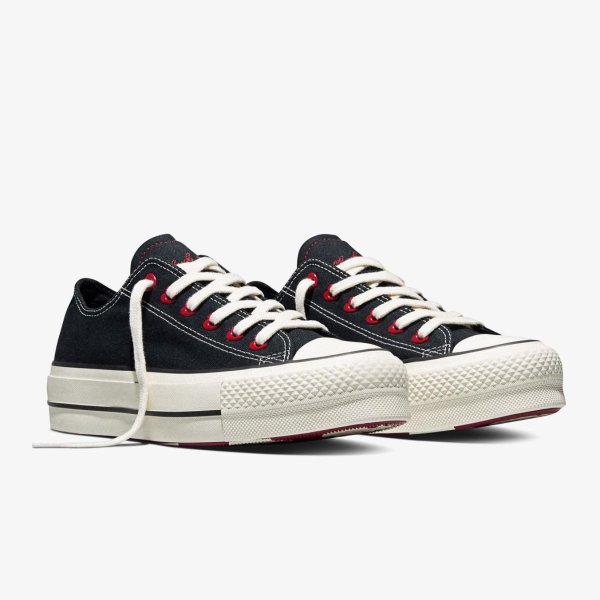 Жіночі кеди CONVERSE CHUCK TAYLOR ALL STAR LIFT PLATFORM OX VALENTINE'S DAY BLACK