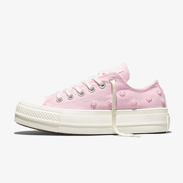 Женские кеды CONVERSE CHUCK TAYLOR ALL STAR LIFT OX BEADS PINK / MILK
