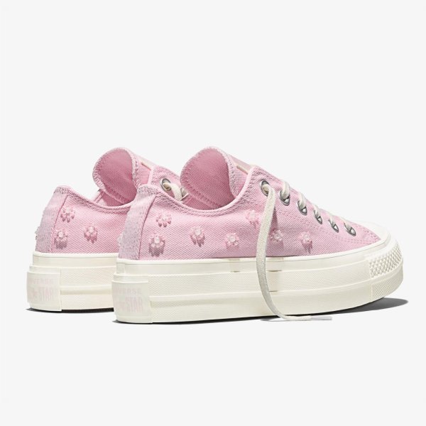 Женские кеды CONVERSE CHUCK TAYLOR ALL STAR LIFT OX BEADS PINK / MILK