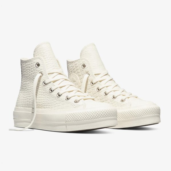 Женские кеды CONVERSE CHUCK TAYLOR ALL STAR LIFT OX ANIMAL PRINT CROCO / BONE