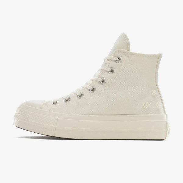Женские кеды CONVERSE CHUCK TAYLOR ALL STAR LIFT HI BEADS KHAKI / OFF WHITE