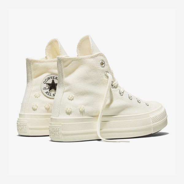 Женские кеды CONVERSE CHUCK TAYLOR ALL STAR LIFT HI BEADS KHAKI / OFF WHITE