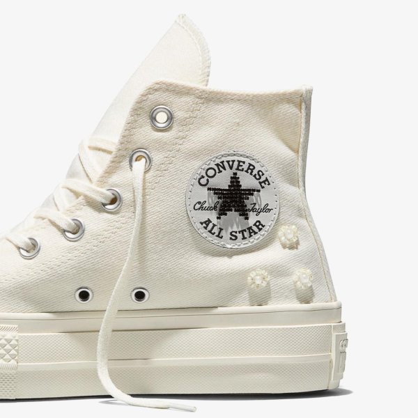Женские кеды CONVERSE CHUCK TAYLOR ALL STAR LIFT HI BEADS KHAKI / OFF WHITE