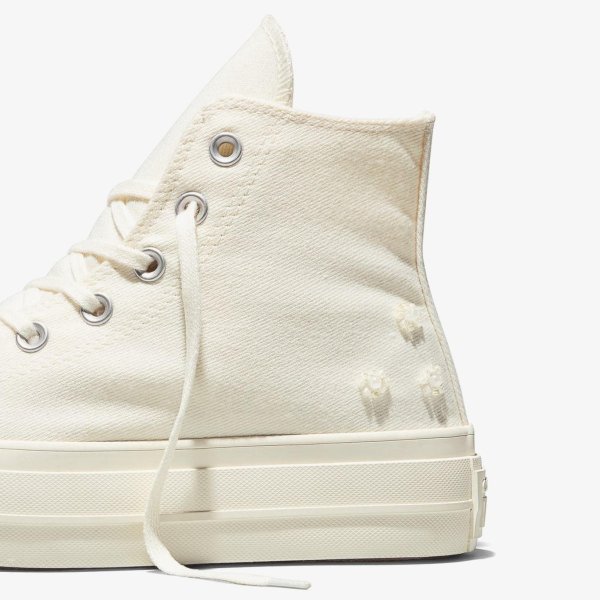 Женские кеды CONVERSE CHUCK TAYLOR ALL STAR LIFT HI BEADS KHAKI / OFF WHITE