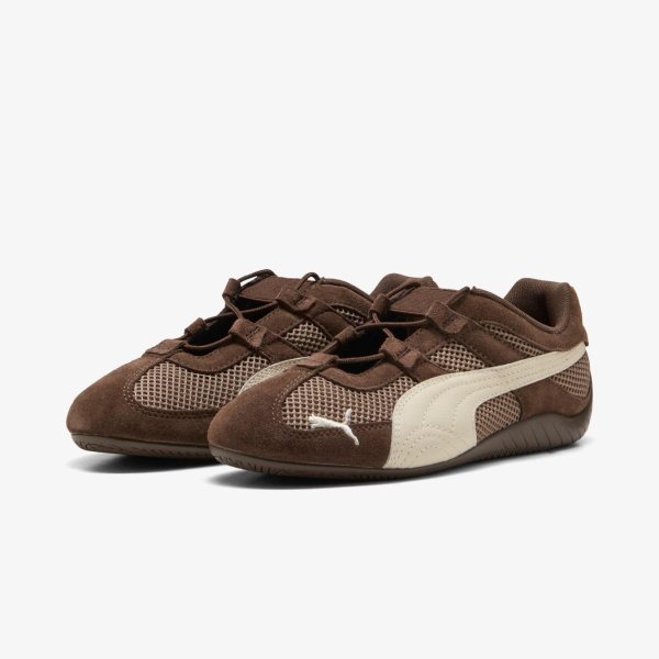 Жіночі балетки PUMA WMNS SPEEDCAT GO CHOCOLATE / ALPINE WHITE