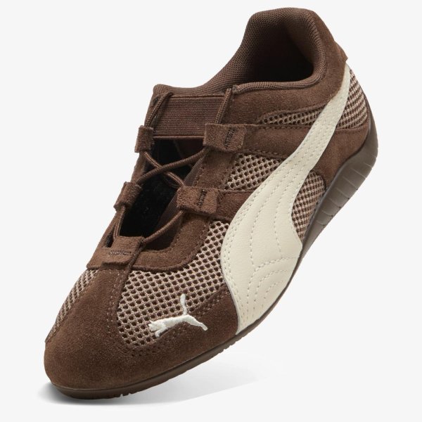 Жіночі балетки PUMA WMNS SPEEDCAT GO CHOCOLATE / ALPINE WHITE