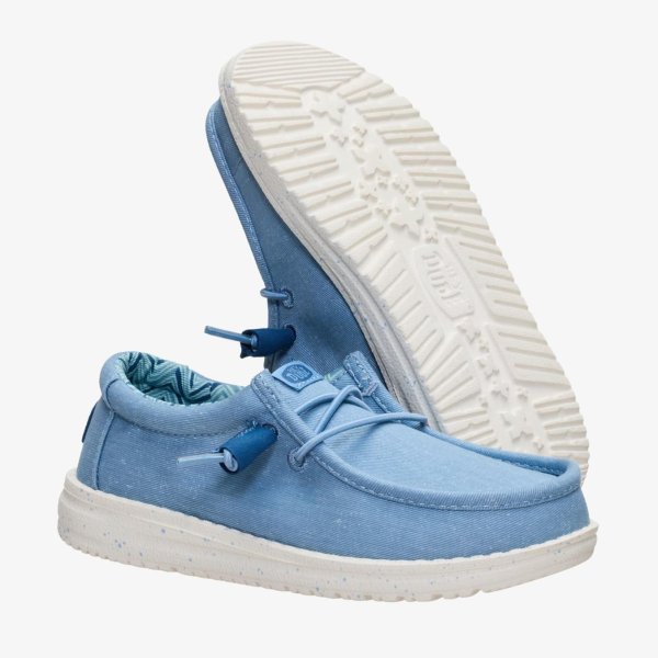 Дитячі мокасини HEYDUDE WALLY KIDS STRETCH CANVAS