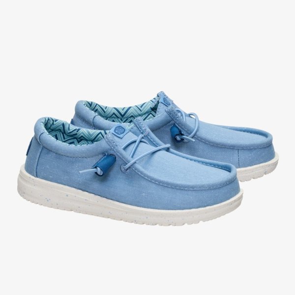 Дитячі мокасини HEYDUDE WALLY KIDS STRETCH CANVAS