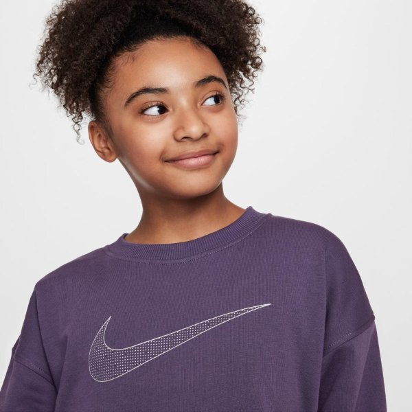 Детская толстовка NIKE G NSW CLUB FLC OS CREW SHNE