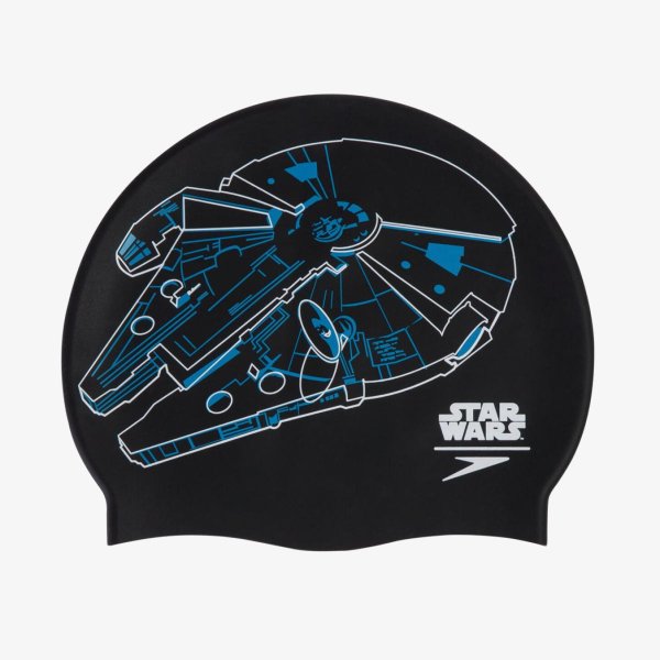 Шапочка Speedo MILLENIUM FALCON SLGN PRT CAP AU BLK/WHT