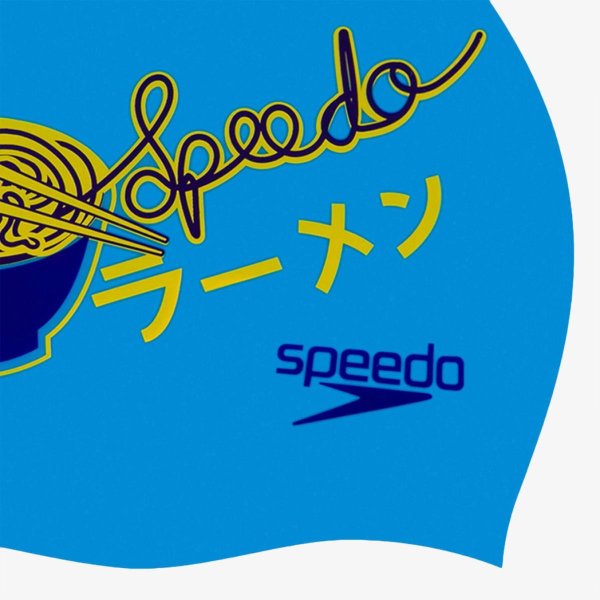 Дитяча шапочка Speedo SLOGAN PRT CAP JU BLUE/YELLOW