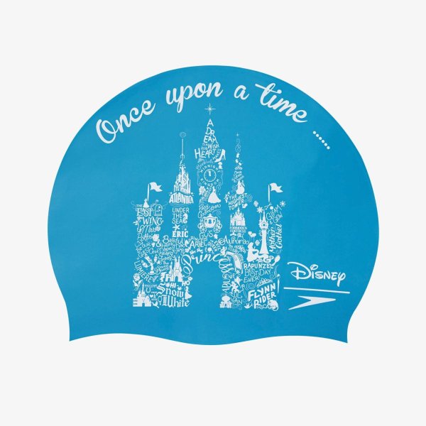 Детская шапочка Speedo SLOGAN PRT CAP JU BLUE/WHITE