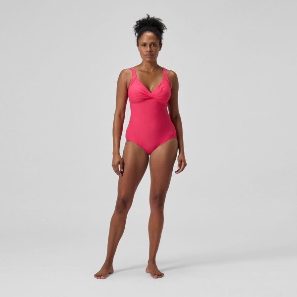 Женский купальник Speedo SPDSCU X KNT 1PC AF DARK PINK