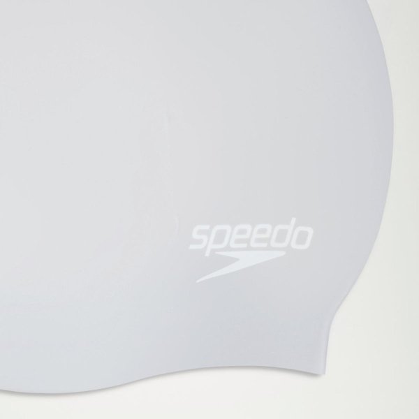 Шапочка Speedo LONG HAIR CAP AU SILVER/WHITE