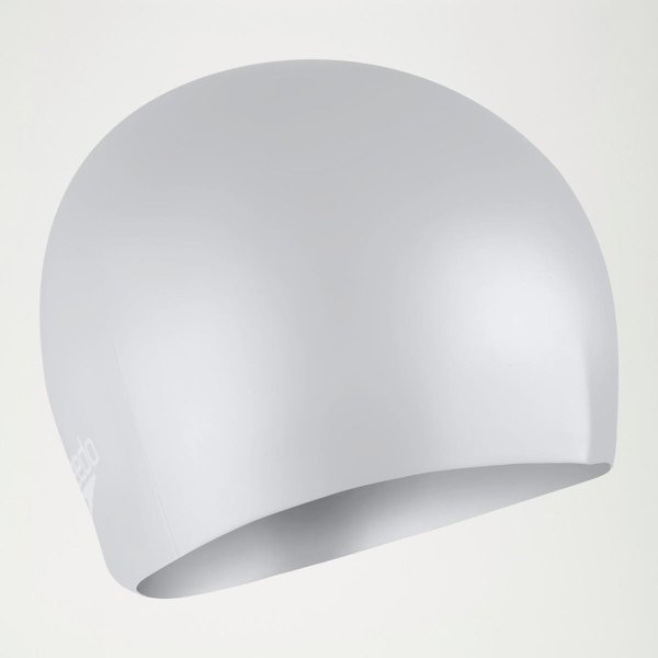 Шапочка Speedo LONG HAIR CAP AU SILVER/WHITE