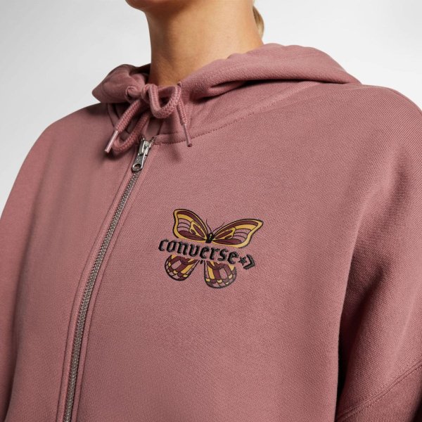 Женская толстовка Converse BLOOMING SKATE FZ HOODIE NIGHTFALL GREY