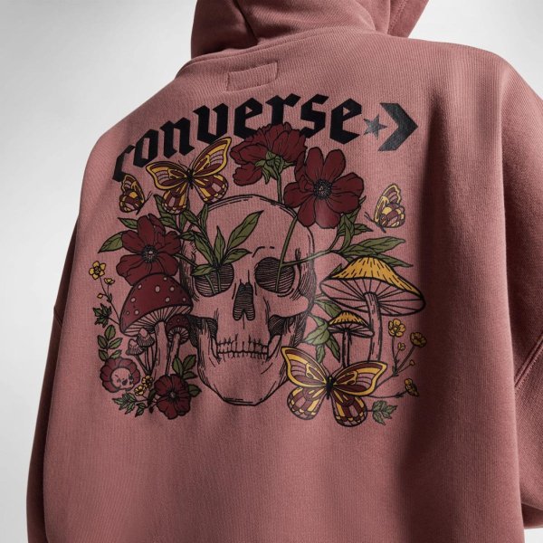 Женская толстовка Converse BLOOMING SKATE FZ HOODIE NIGHTFALL GREY