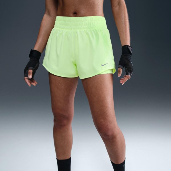 Женские шорты NIKE W NK ONE DF MR 3IN 2N1 SHORT