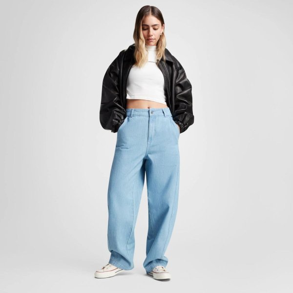 Жіночі штани CONVERSE WOVEN DENIM BARREL PANT