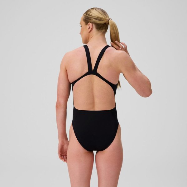 Жіночий купальник Speedo FL SOLID LEADERBACK AF BLACK