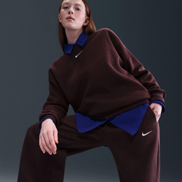 Женские брюки NIKE W NSW PHNX FLC HR PANT WIDE 2