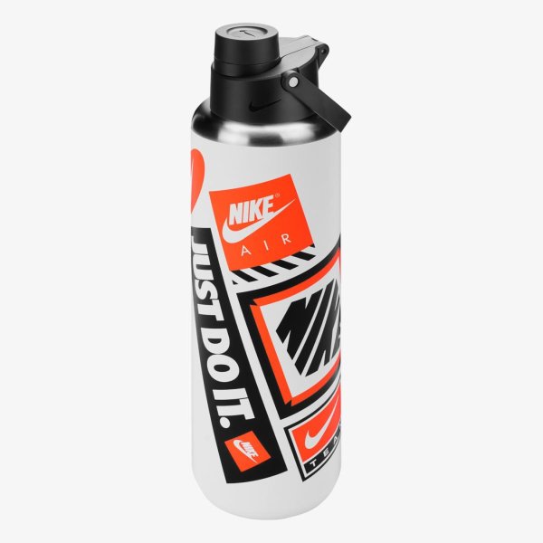 Бутылка NIKE SS RECHARGE CHUG BOTTLE 32 OZ GRAPHIC WHITE/BLACK/SAFETY ORANGE 32OZ